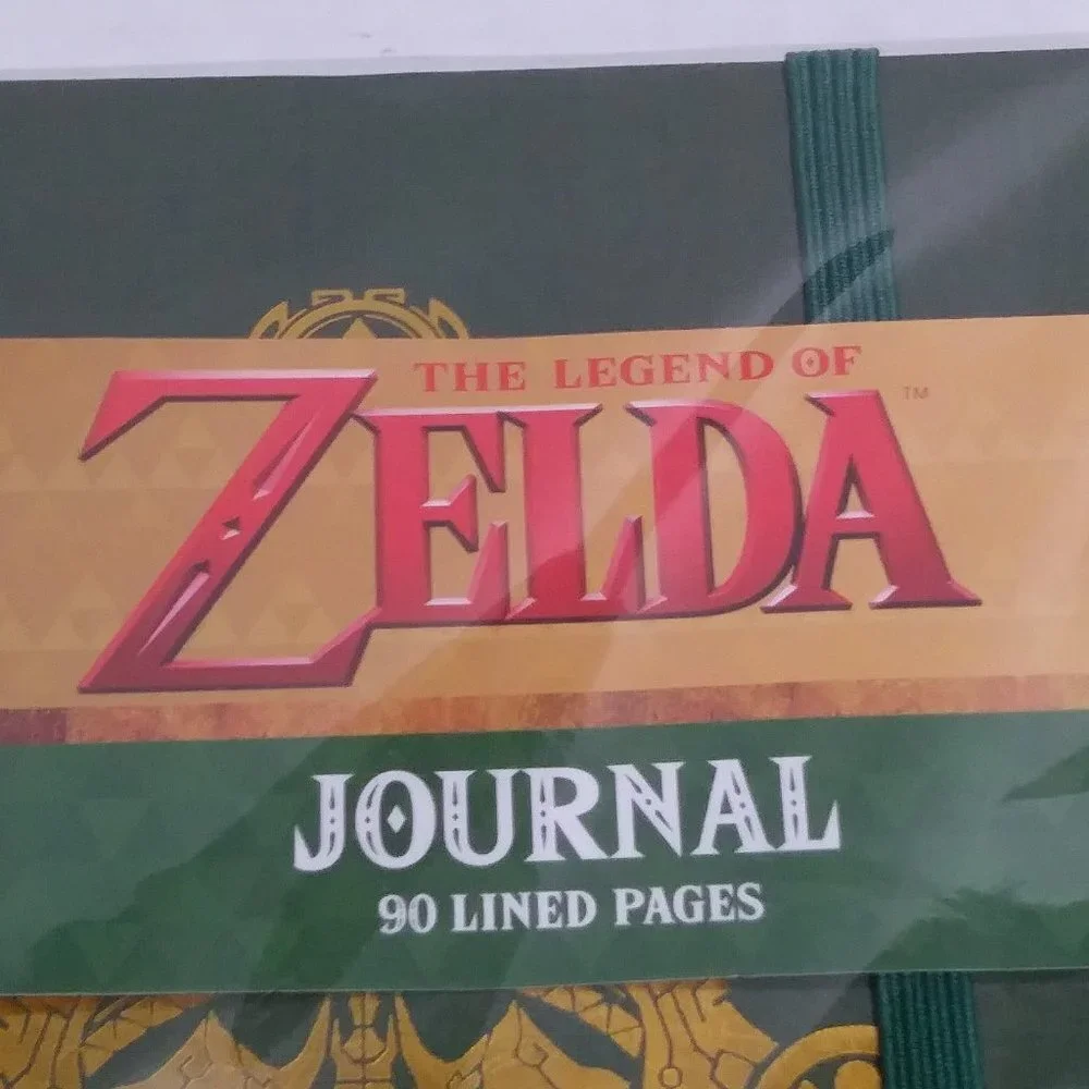 Nintendo Legend Of Zelda Hardcover Writing Journal Notebook Green And Gold